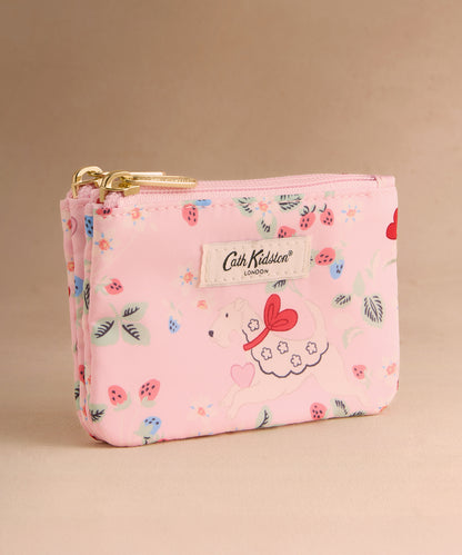 ダブル ジップドパース Puppy Floral