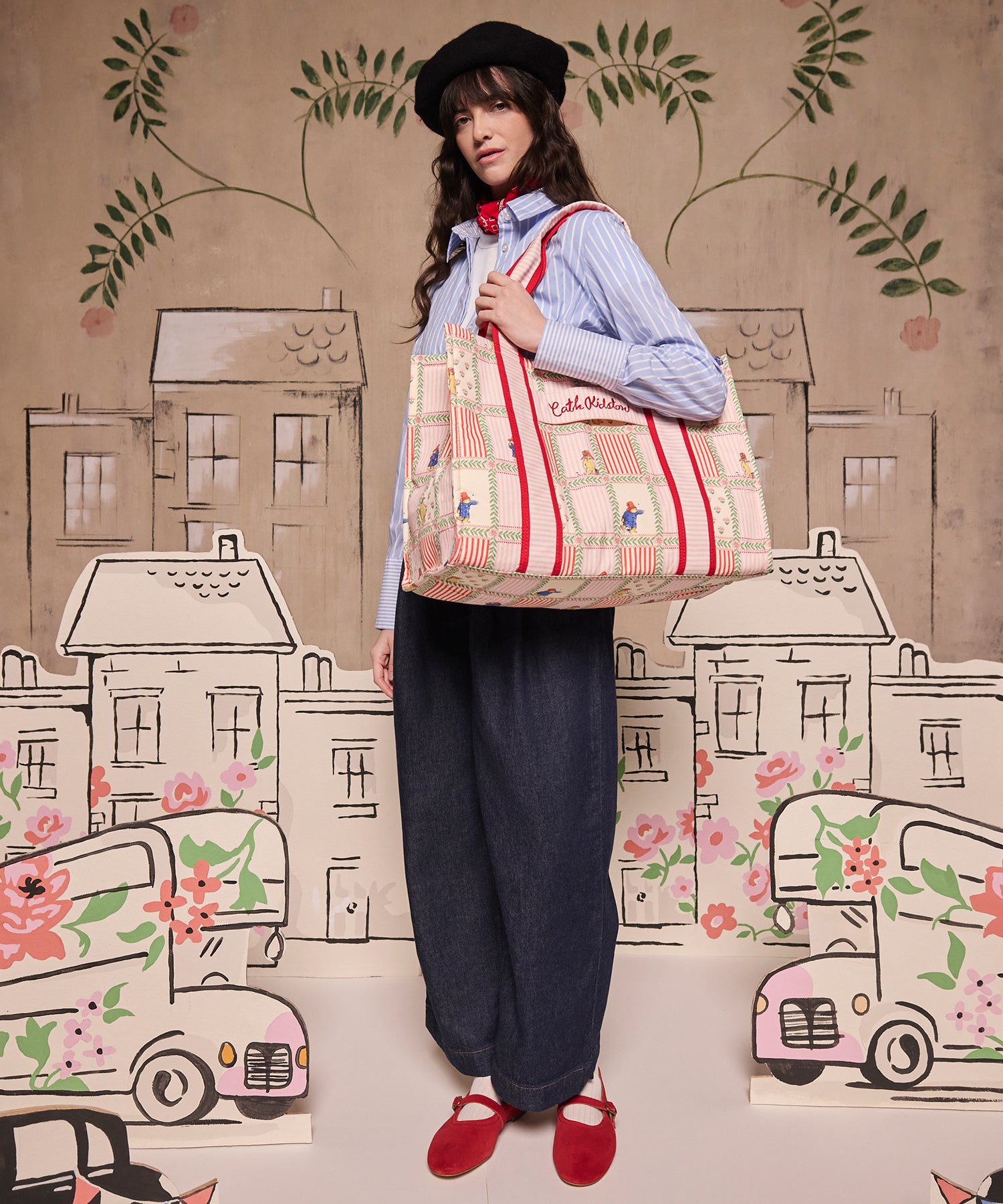 【新品】Cath Kidston×パディントン マーケットショッパー パディントン マーケット ショッパー Paddington Check | Cath Kidston