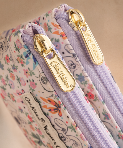 Wallace & Gromit ダブル ジップド パース Tied in a Bow
