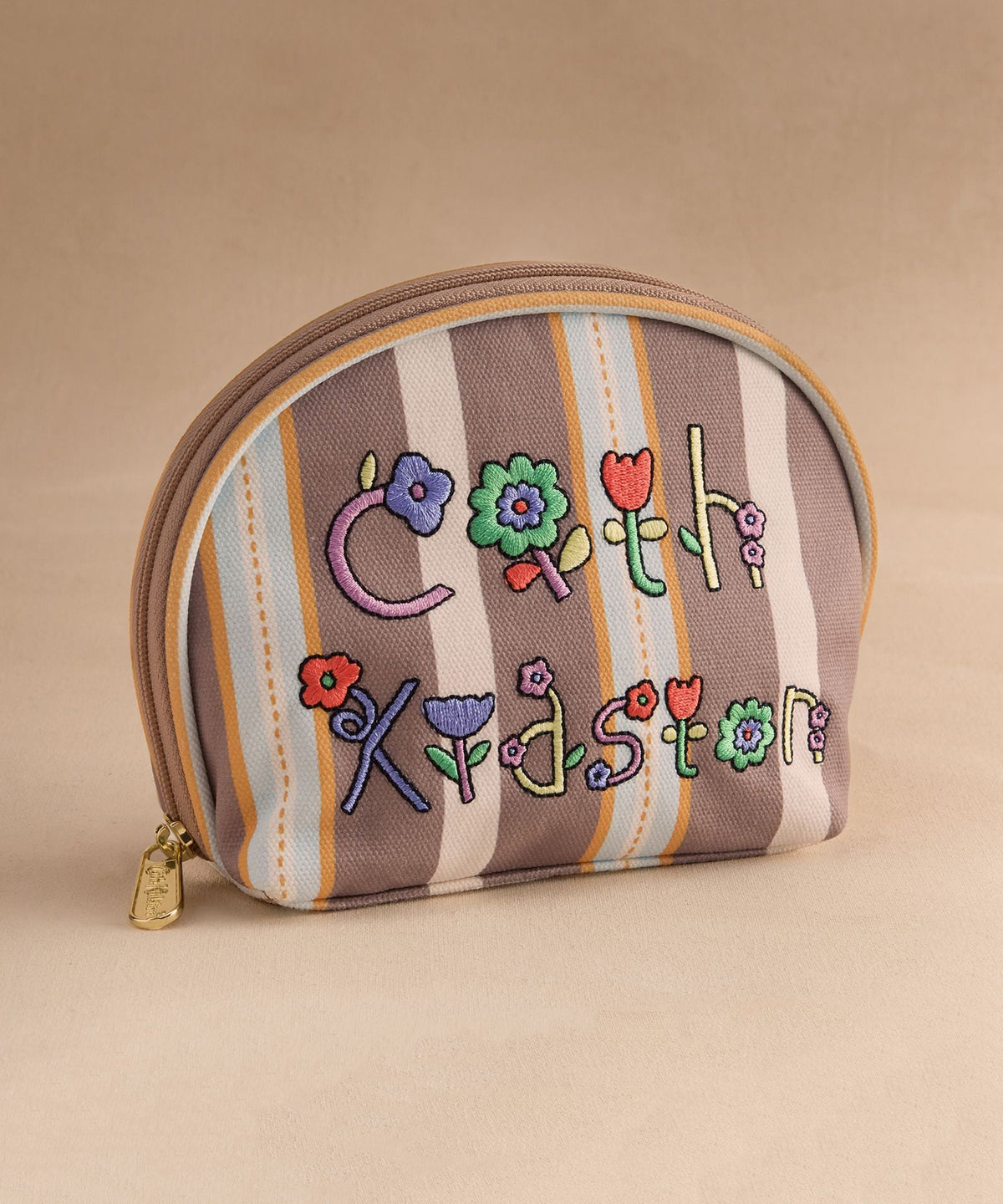ハーフムーン ポーチ Cath Stripe