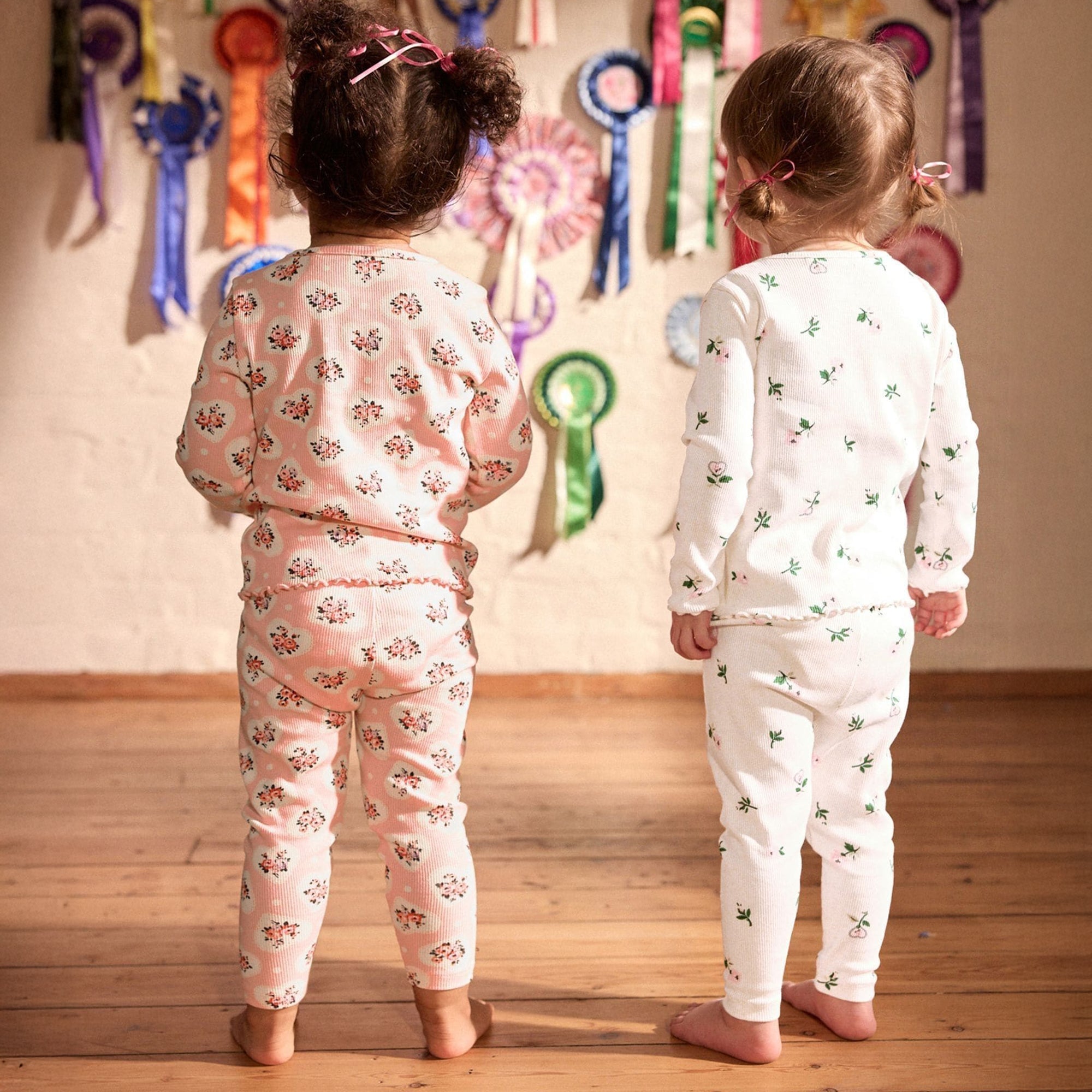 キッズ レギンス 3枚セット Pink Floral