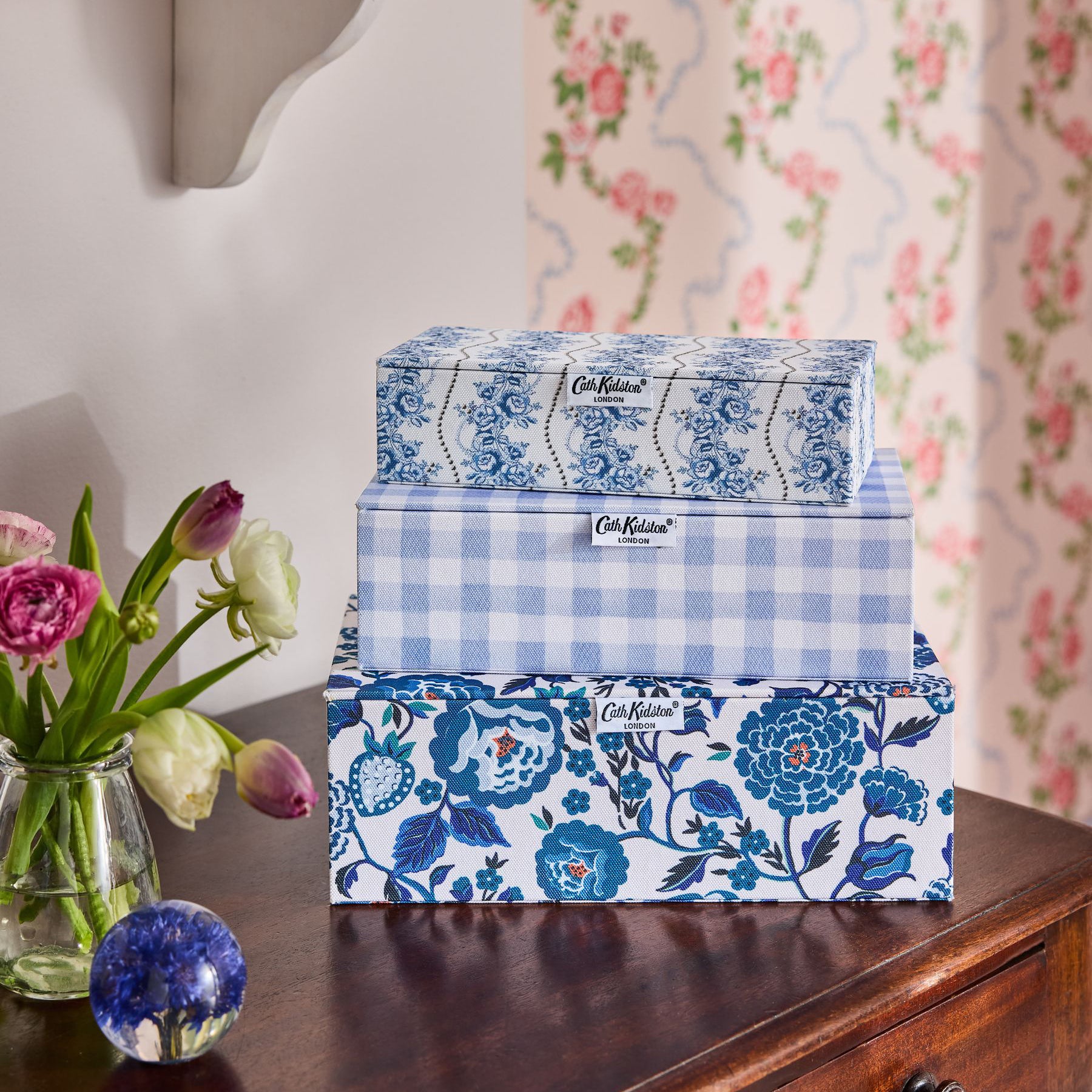 ストレージボックス 3点セット Blue | Cath Kidston 日本公式