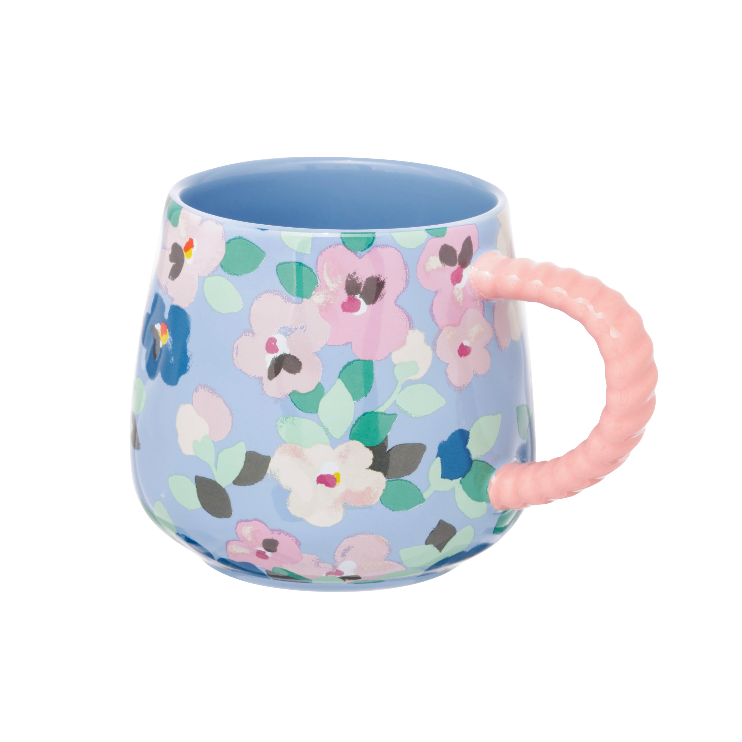 Billie マグカップ ツイステッドハンドル Painted Pansies | Cath