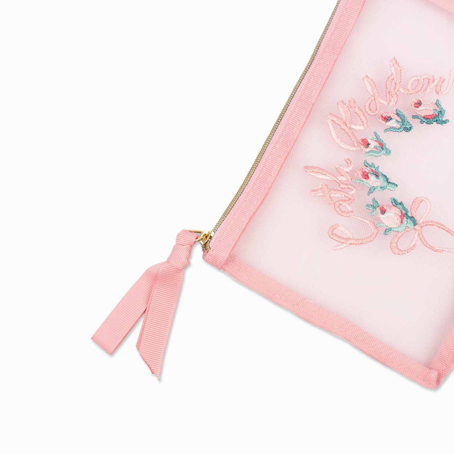 メッシュポーチ Ribbon Floral