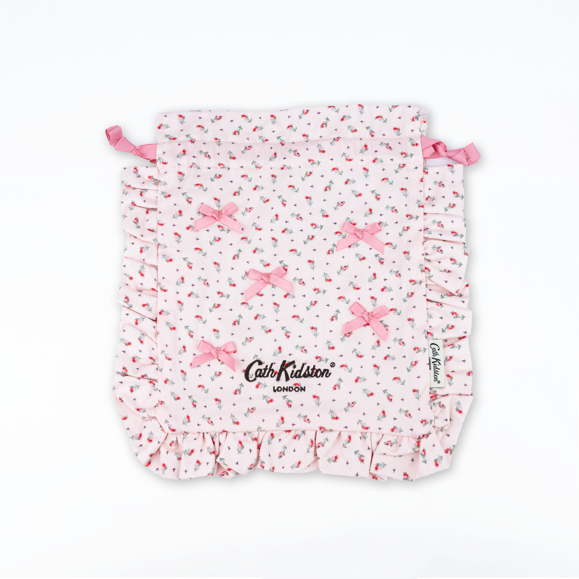 フリル2サイドドローストリングポーチ Rose Miniature