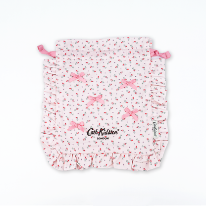 フリル2サイドドローストリングポーチ Rose Miniature