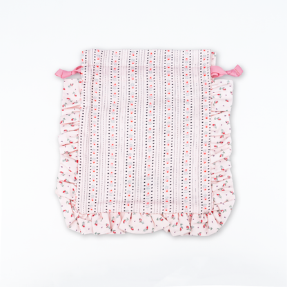 フリル2サイドドローストリングポーチ Rose Miniature