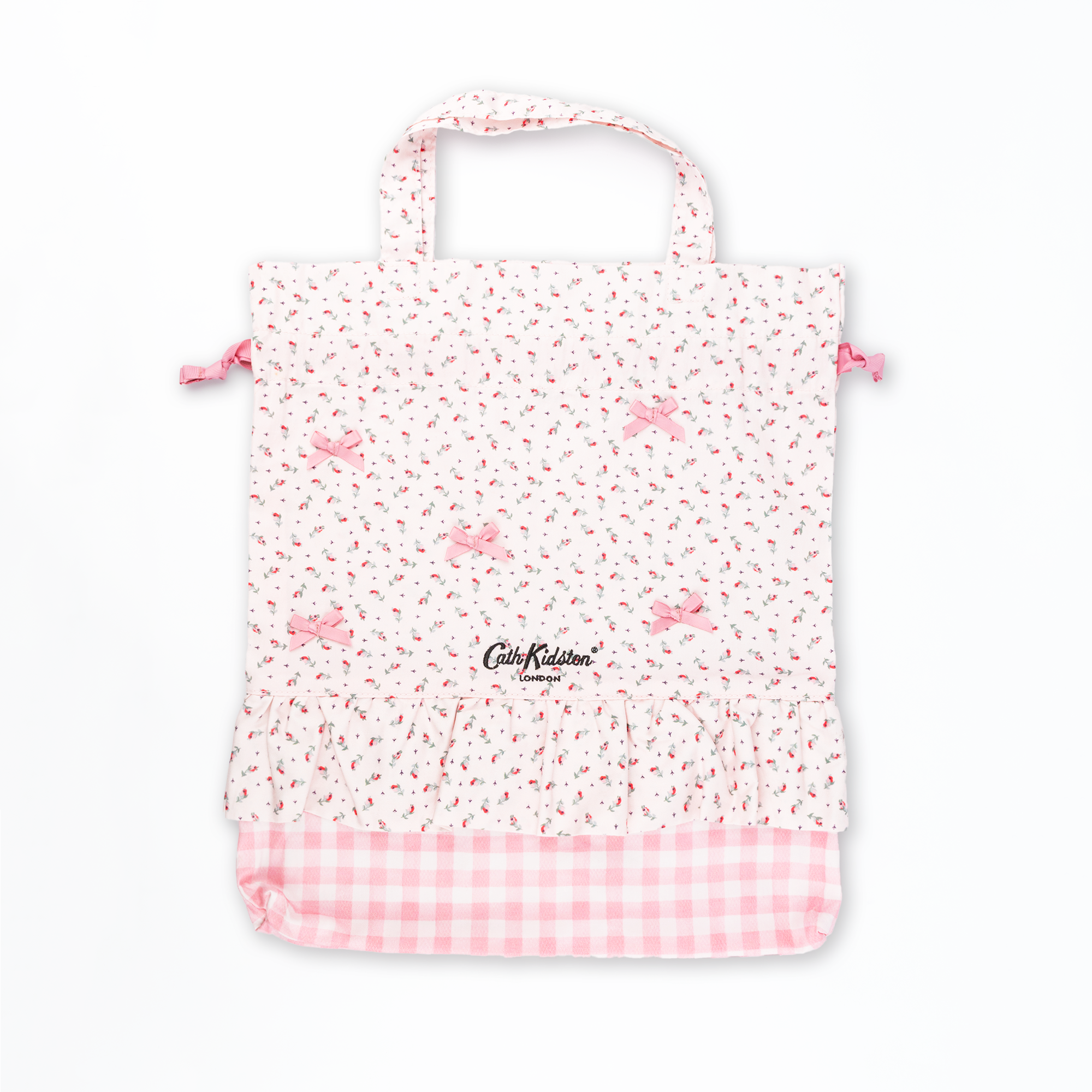 フリルドローストリングバッグ Rose Miniature