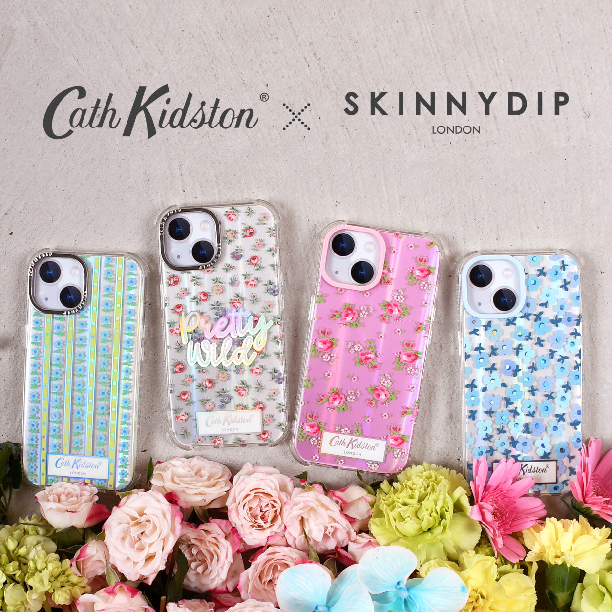CK × SKINNYDIP iPhoneケース Stripe Floral