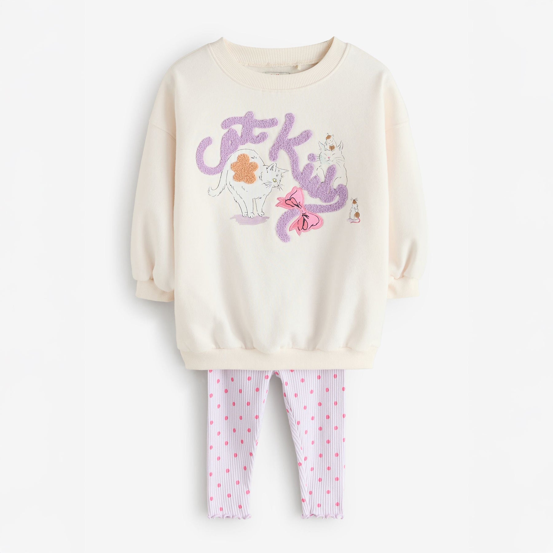 キッズ スウェット＆レギンスセット Cat