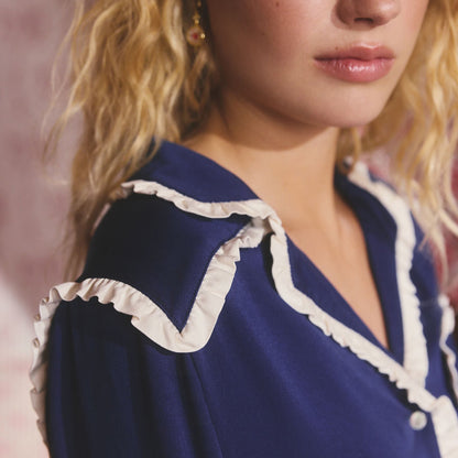 ボタン フリルハートパジャマ