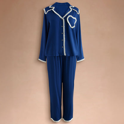 ボタン フリルハートパジャマ