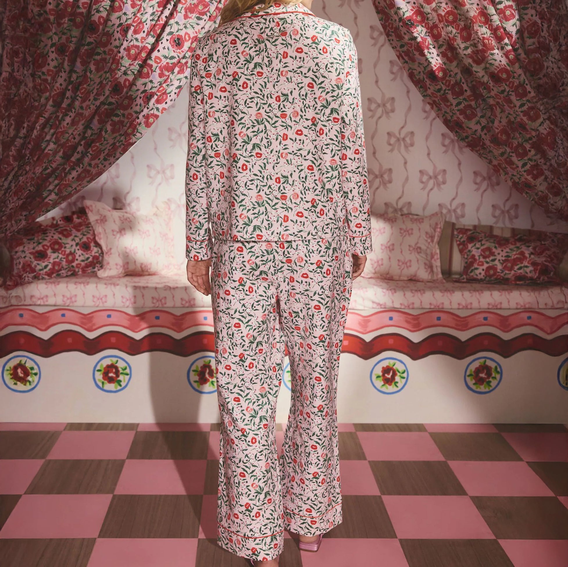 ボタン パジャマ Mistletoe Kisses