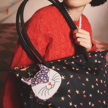 クリップ オン キャット コインパースFolding Star Ditsy