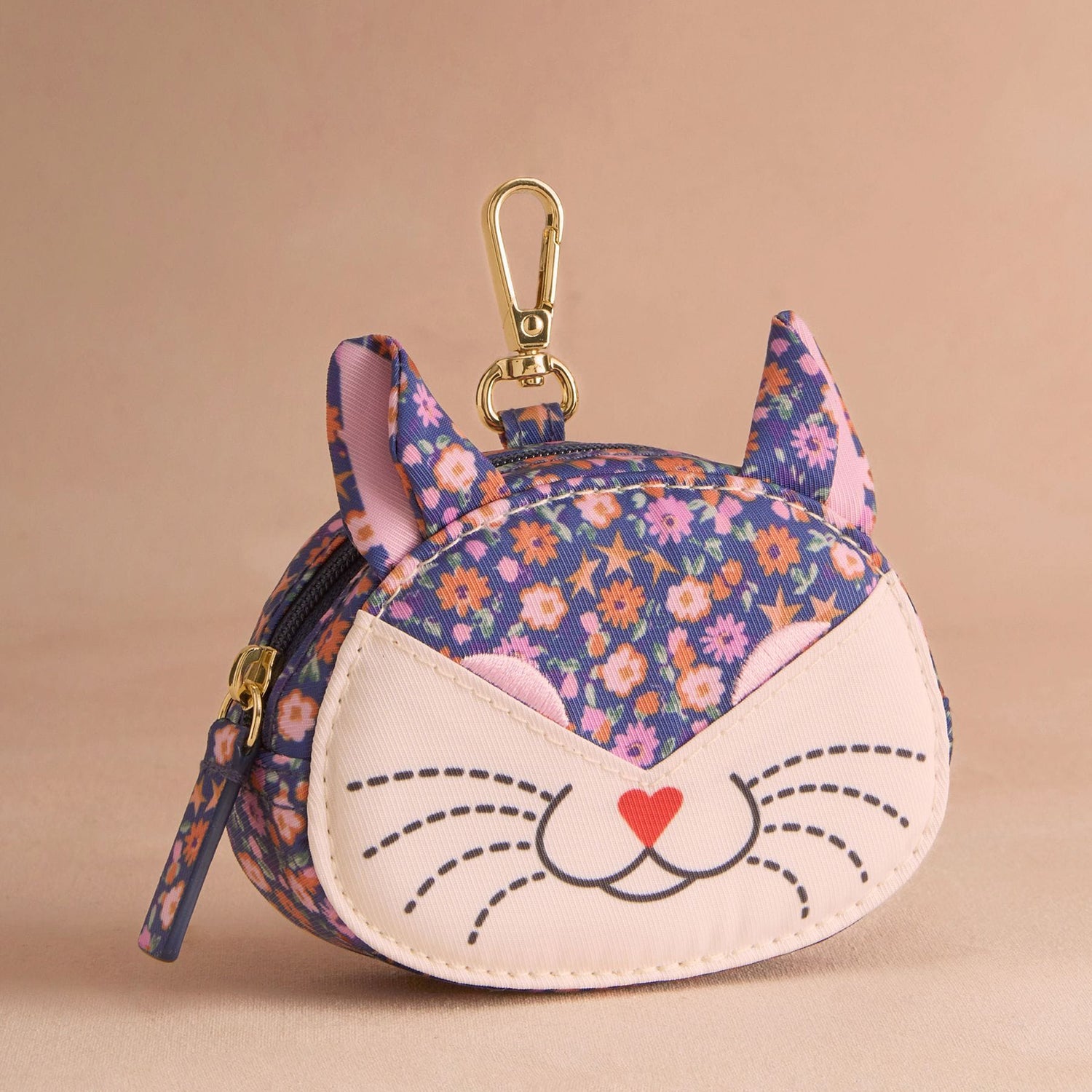 クリップ オン キャット コインパースFolding Star Ditsy