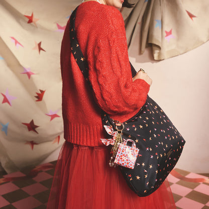 ブックバッグ キーリングFolding Star Ditsy