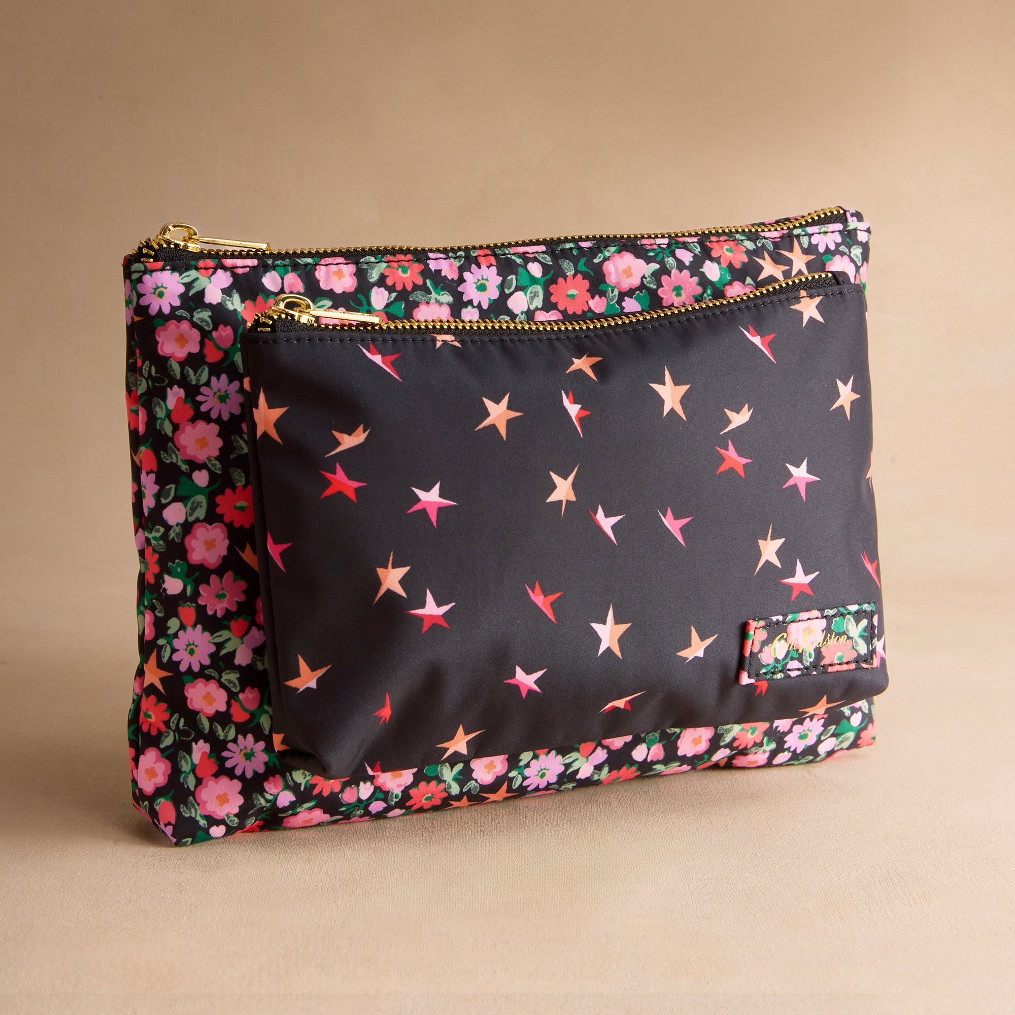 ダブルポーチFolding Star Ditsy