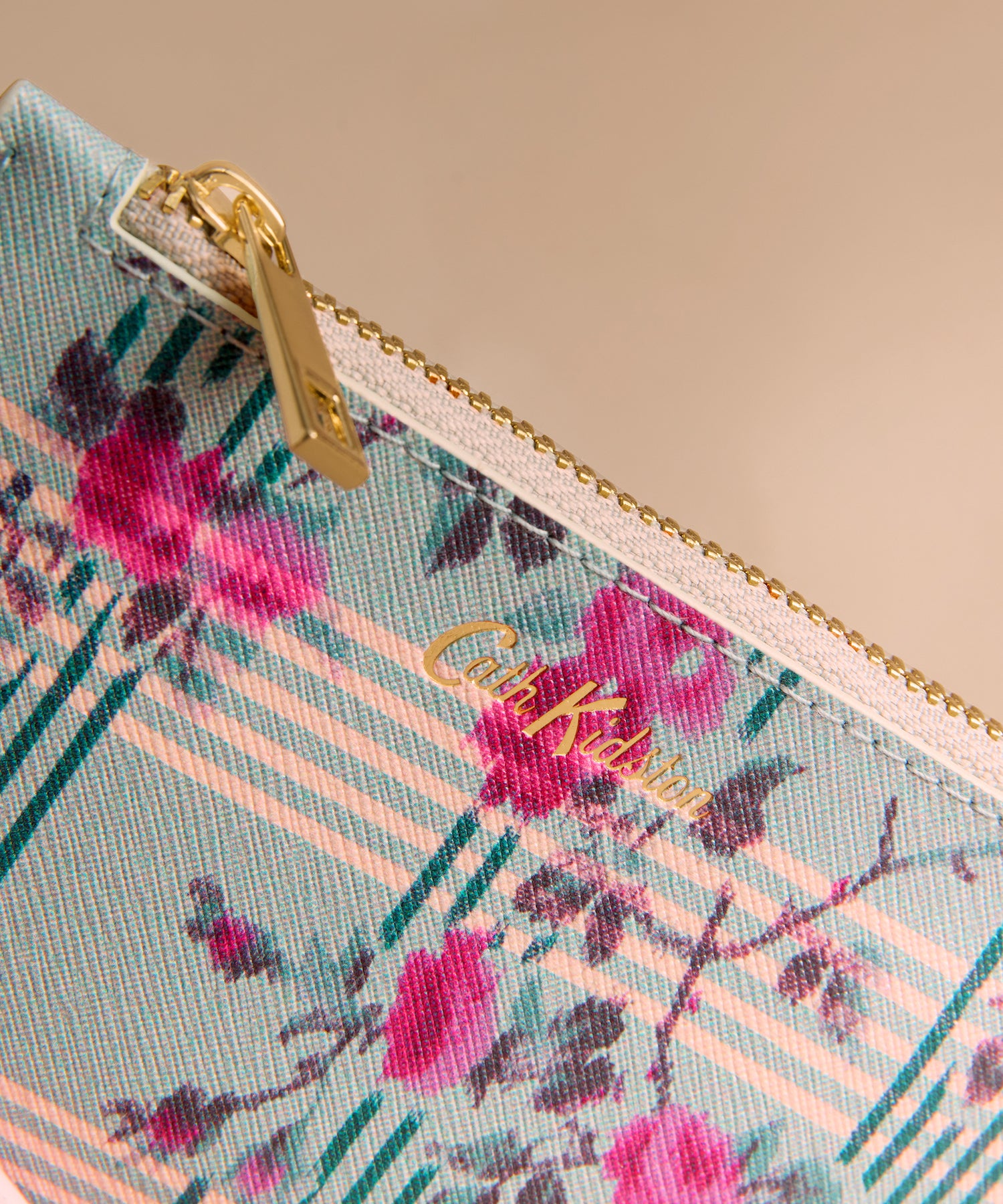 ジップドパース Check Floral