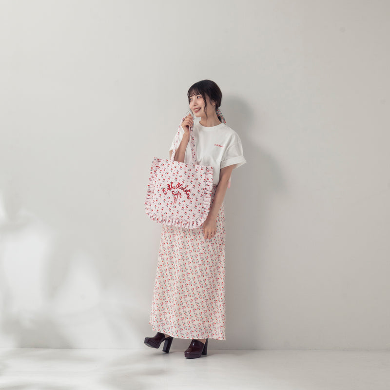 【sale】フリルトートバッグ
