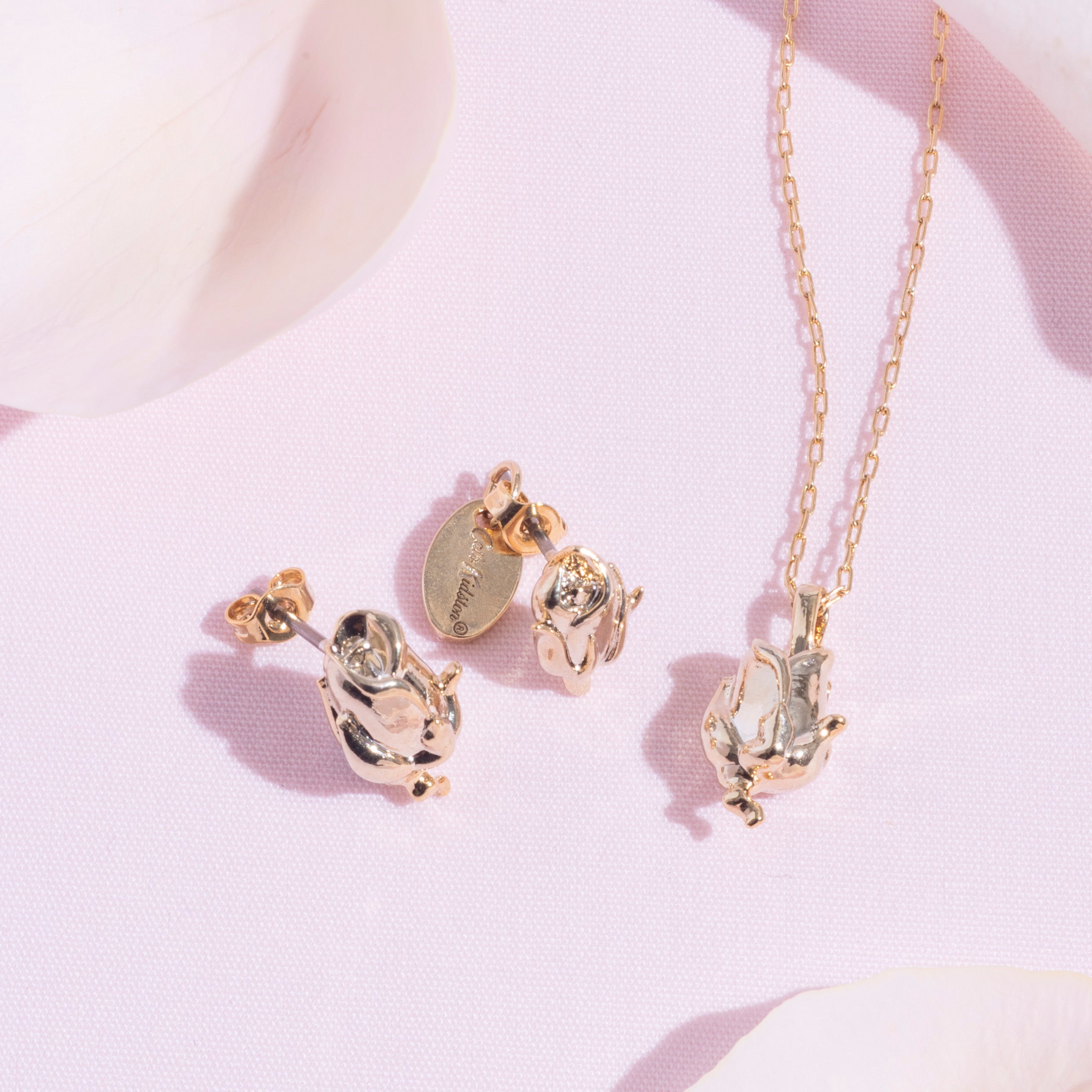 CKxLiquem ミニピアス Ribbon Floral