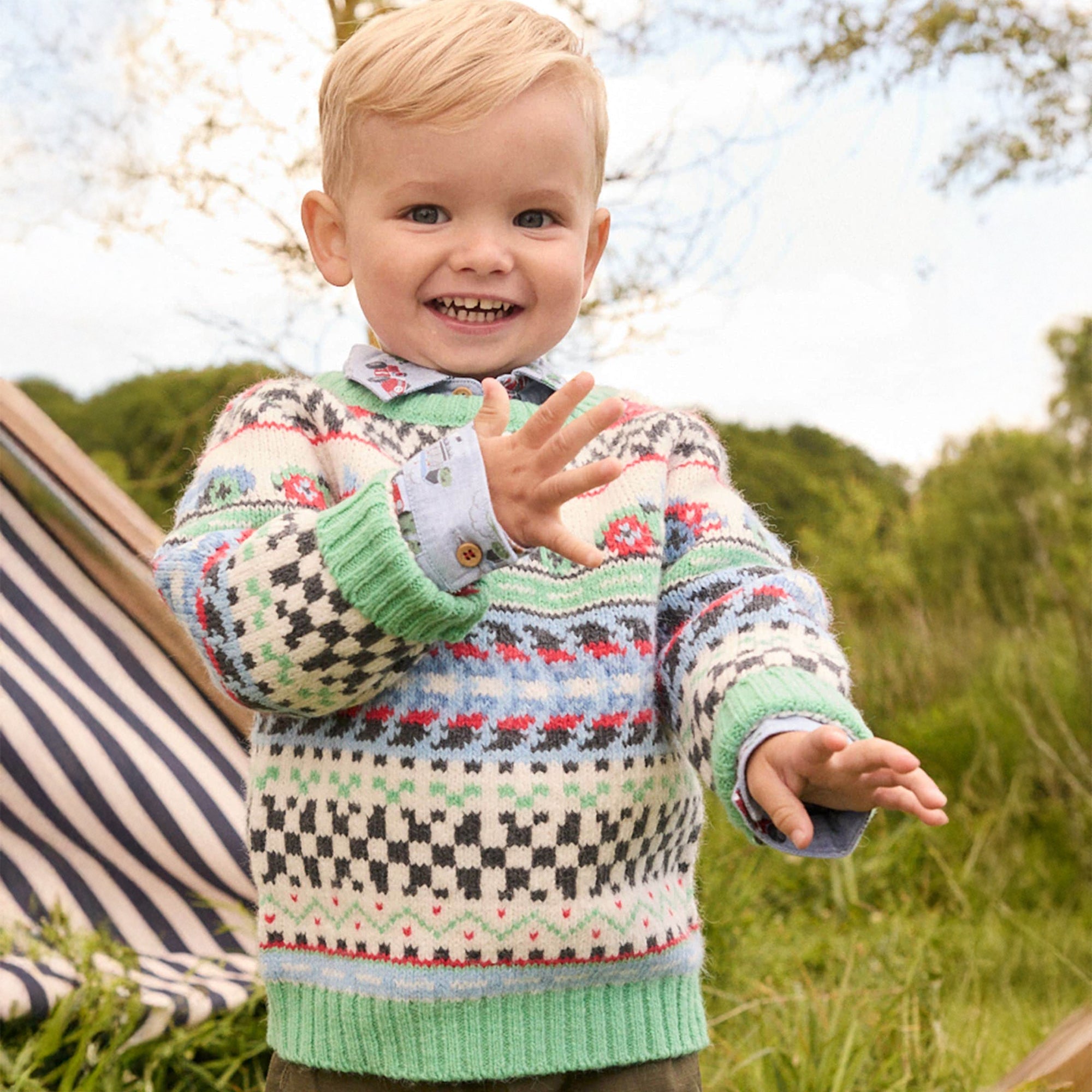 キッズ フェアアイル ニット トップス