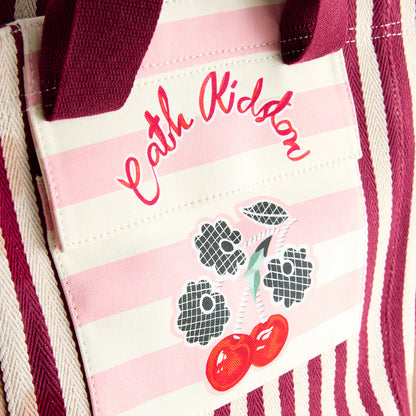 ラージ マーケット トートバッグ Cherry Stripe