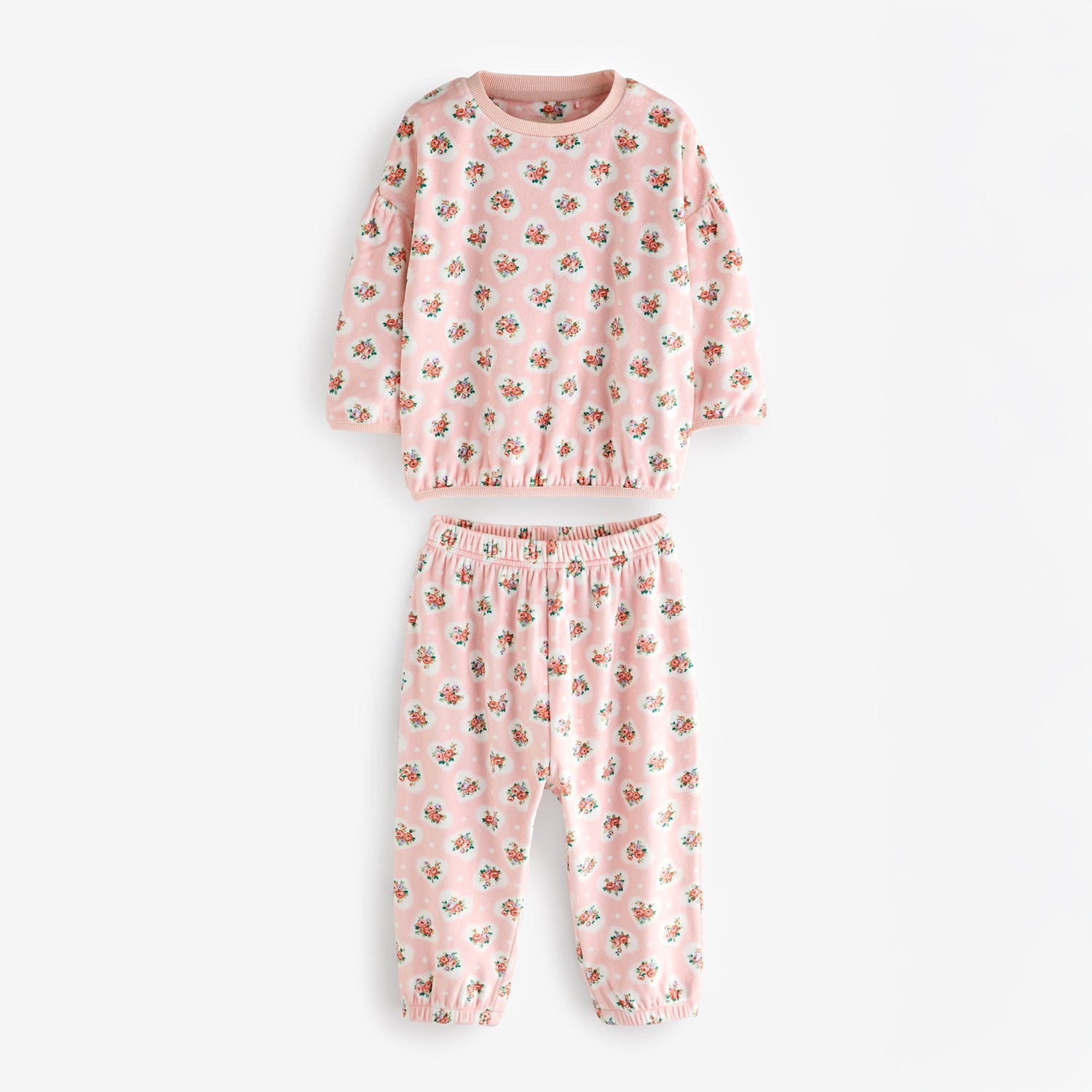 キッズ フリースパジャマ Pink Heart