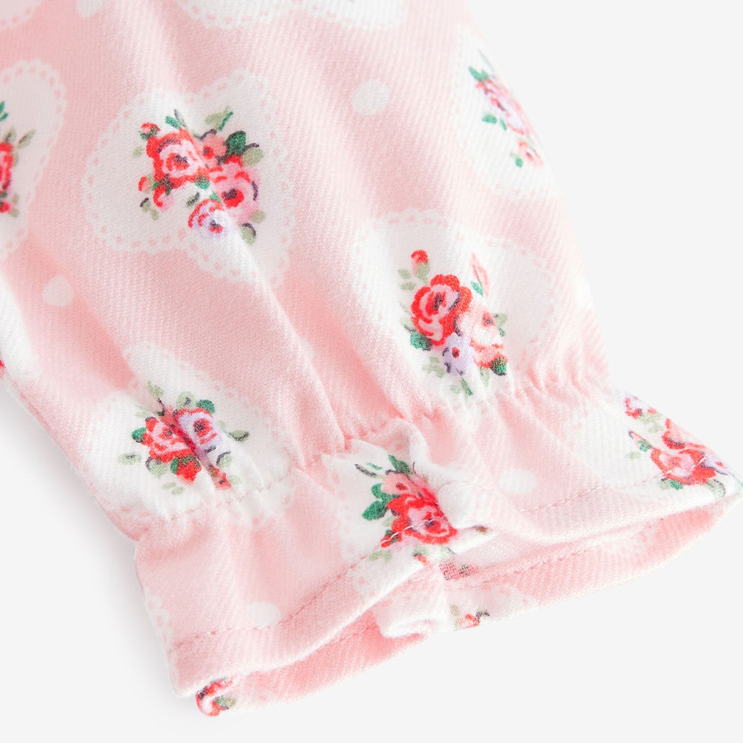 キッズ ボタンスルーパジャマ Pink Heart