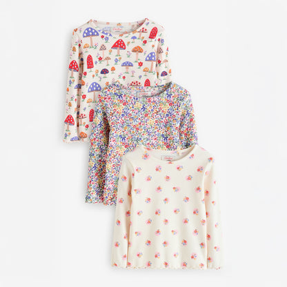 キッズ ロングスリーブ Tシャツ 3枚セット