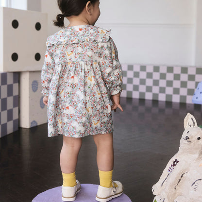 キッズ ロングスリーブ ワンピース Ditsy Print