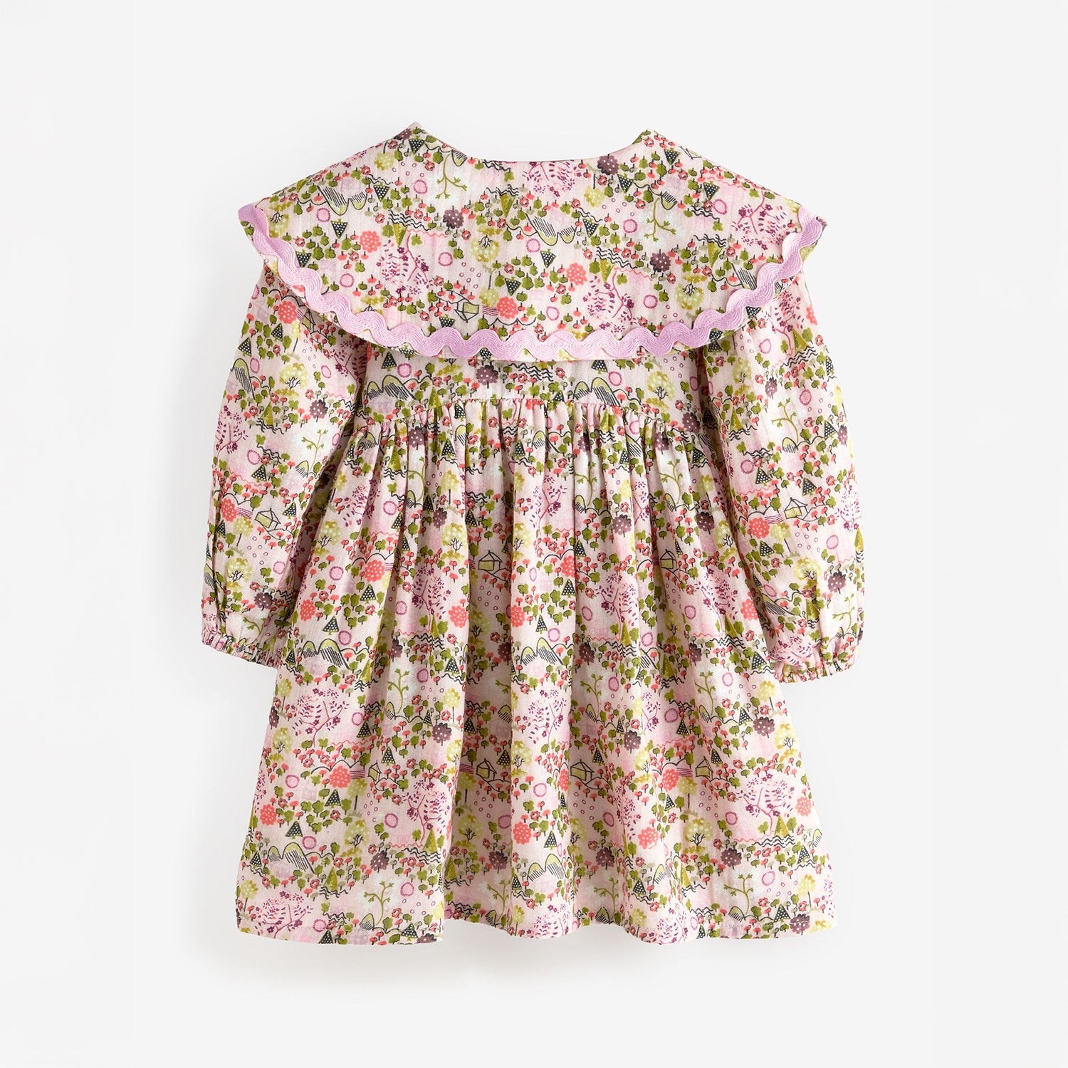 キッズ ビッグカラー ロングスリーブワンピース Tiny Town