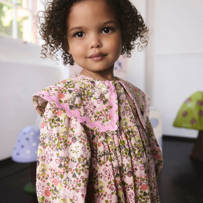 キッズ ビッグカラー ロングスリーブワンピース Tiny Town