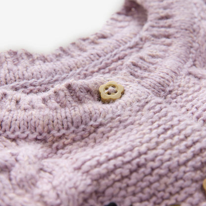 フローラル ケーブル カーディガン