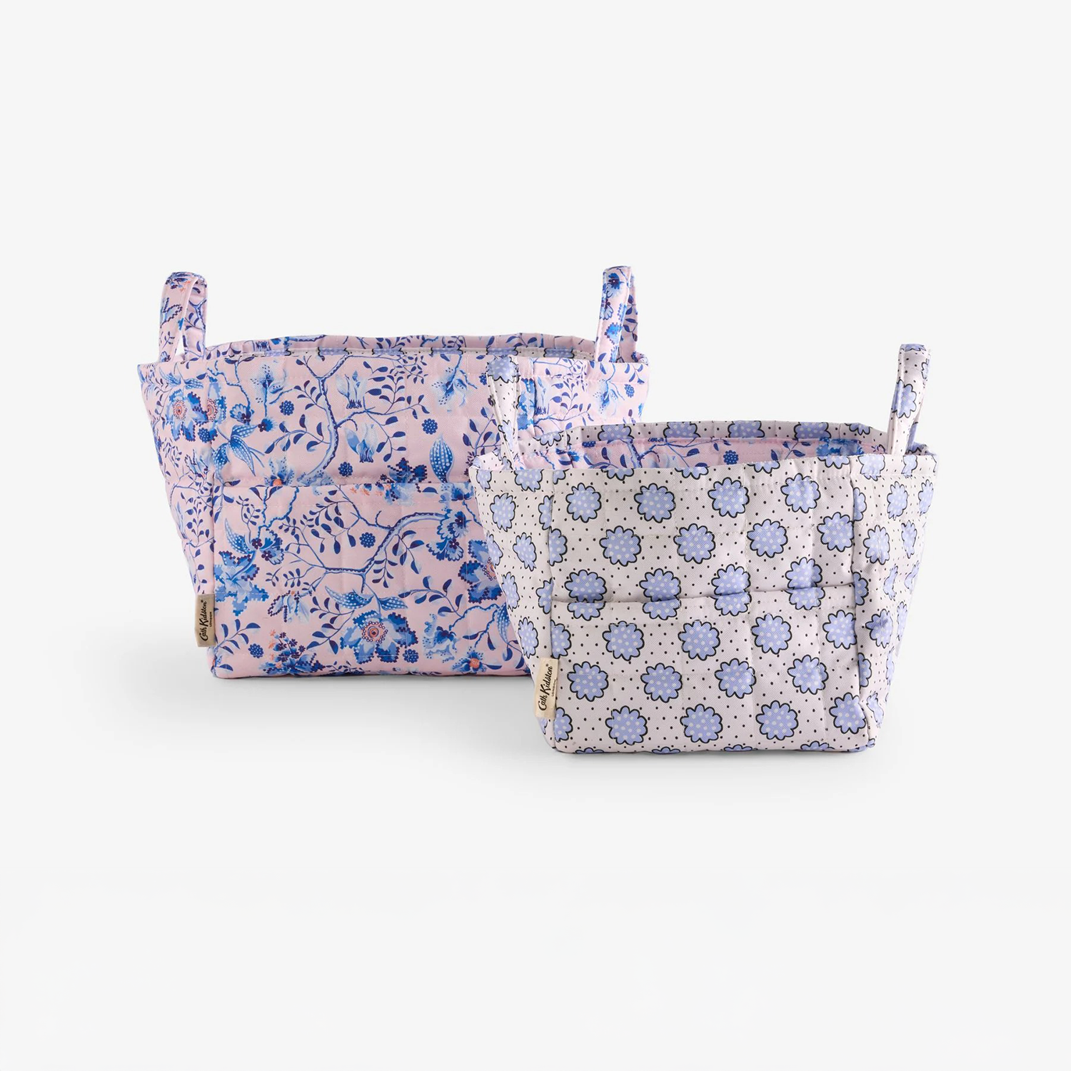 キルテッド ストレージ 2個セット Posey spot / Mystery Floral　Blue