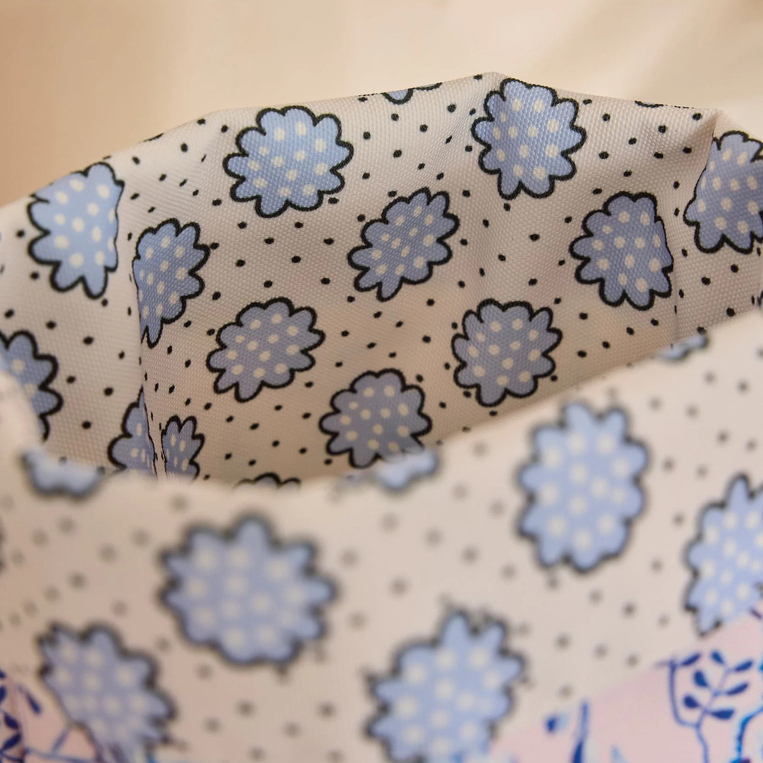 リバーシブル ストレージ 2個セット Posey spot / Mystery Floral　Blue