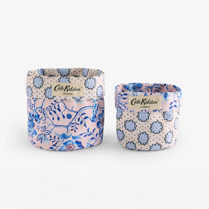 リバーシブル ストレージ 2個セット Posey spot / Mystery Floral　Blue