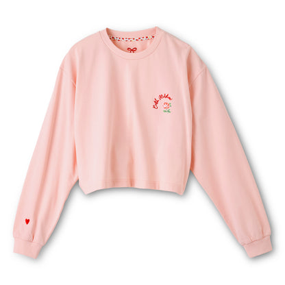 ショート丈ロングスリーブTシャツ Rose